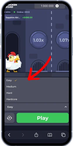 Select difficulty Chicken Road